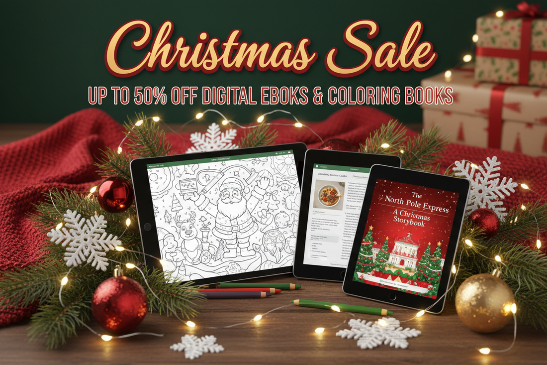 Christmas Sale: Festive Ebooks & Coloring Books Up to 50% Off!